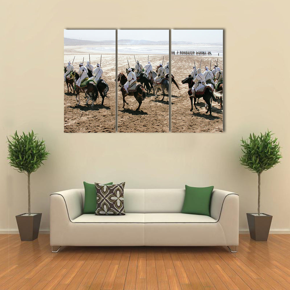 Fantasia on the beach of Essaouira Multi panel canvas wall art