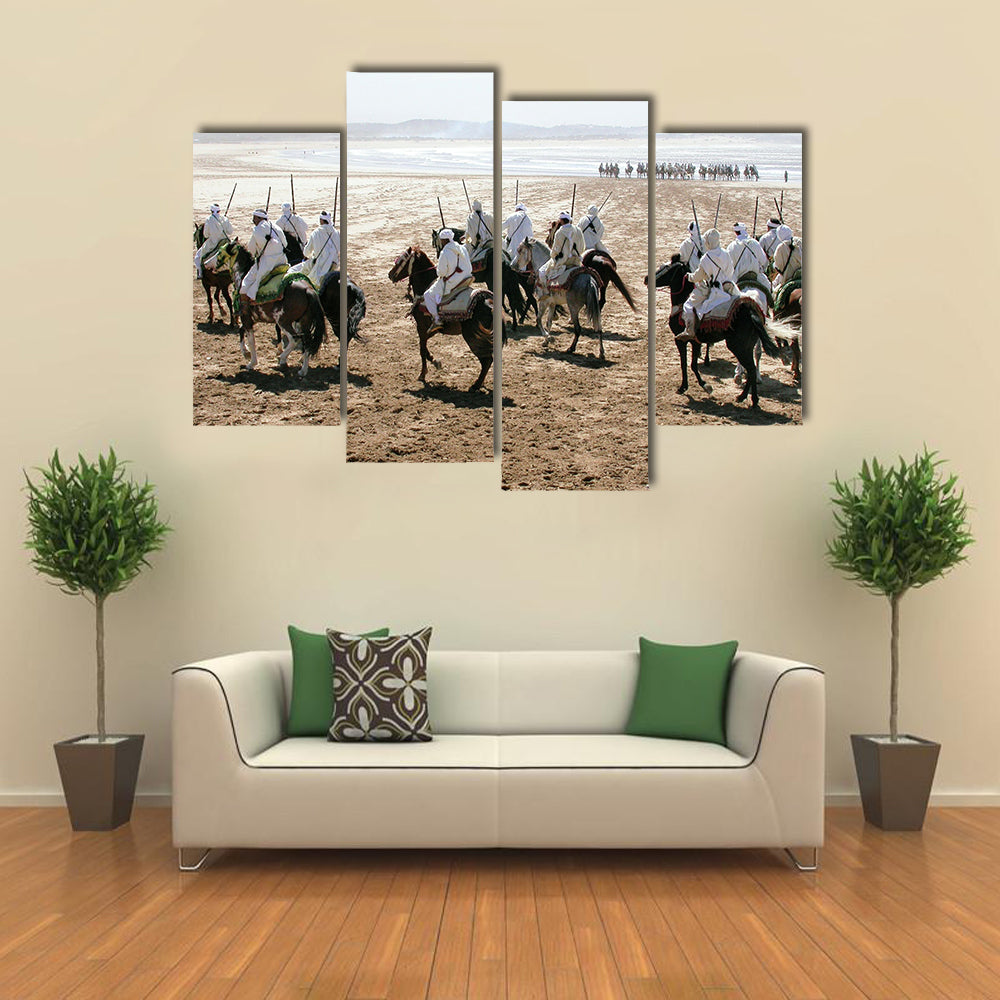 Fantasia on the beach of Essaouira Multi panel canvas wall art