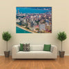 Aerial view of seaside city on Black Sea coast, Batumi, Georgia Multi panel canvas wall art