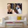 Wedding Hairstyles Beautiful Girls Beauty Hair Photo Taken in the Studio Multi Panel Canvas Wall Art