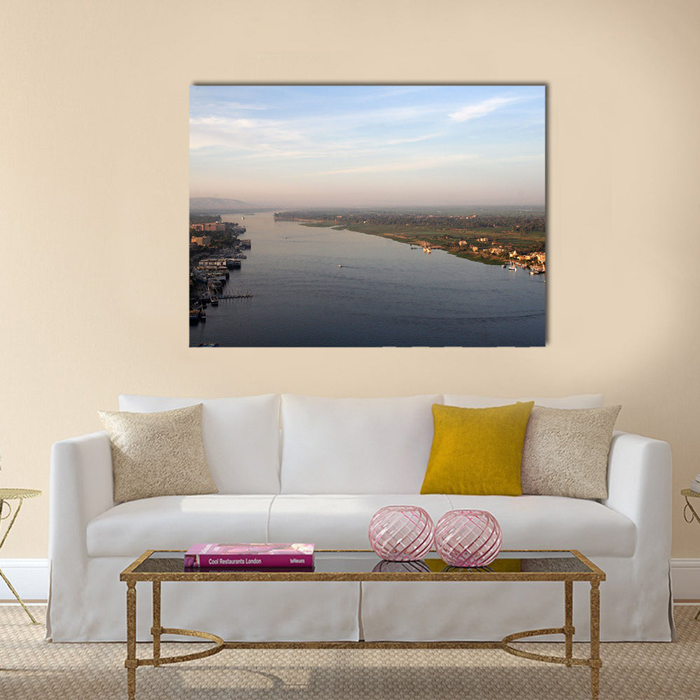 The River Nile Aerial Elevated View from the Air Multi panel canvas wall art