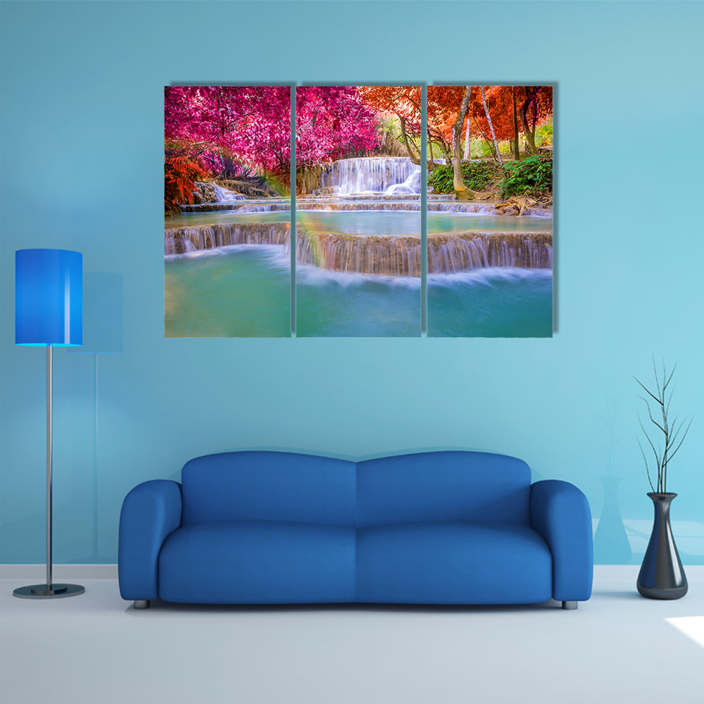 Tat Kuang Si Waterfalls at Luang prabang, Laos, multi panel canvas wall art
