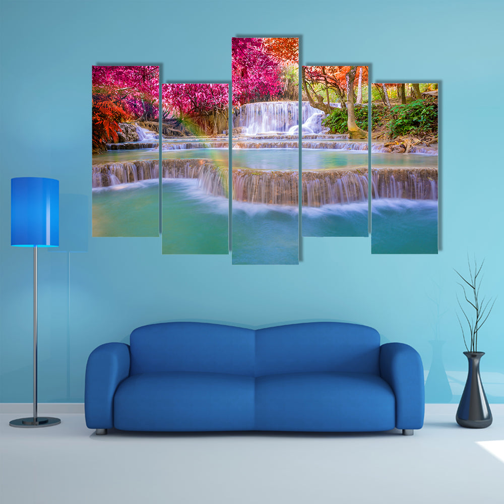Tat Kuang Si Waterfalls at Luang prabang, Laos, multi panel canvas wall art