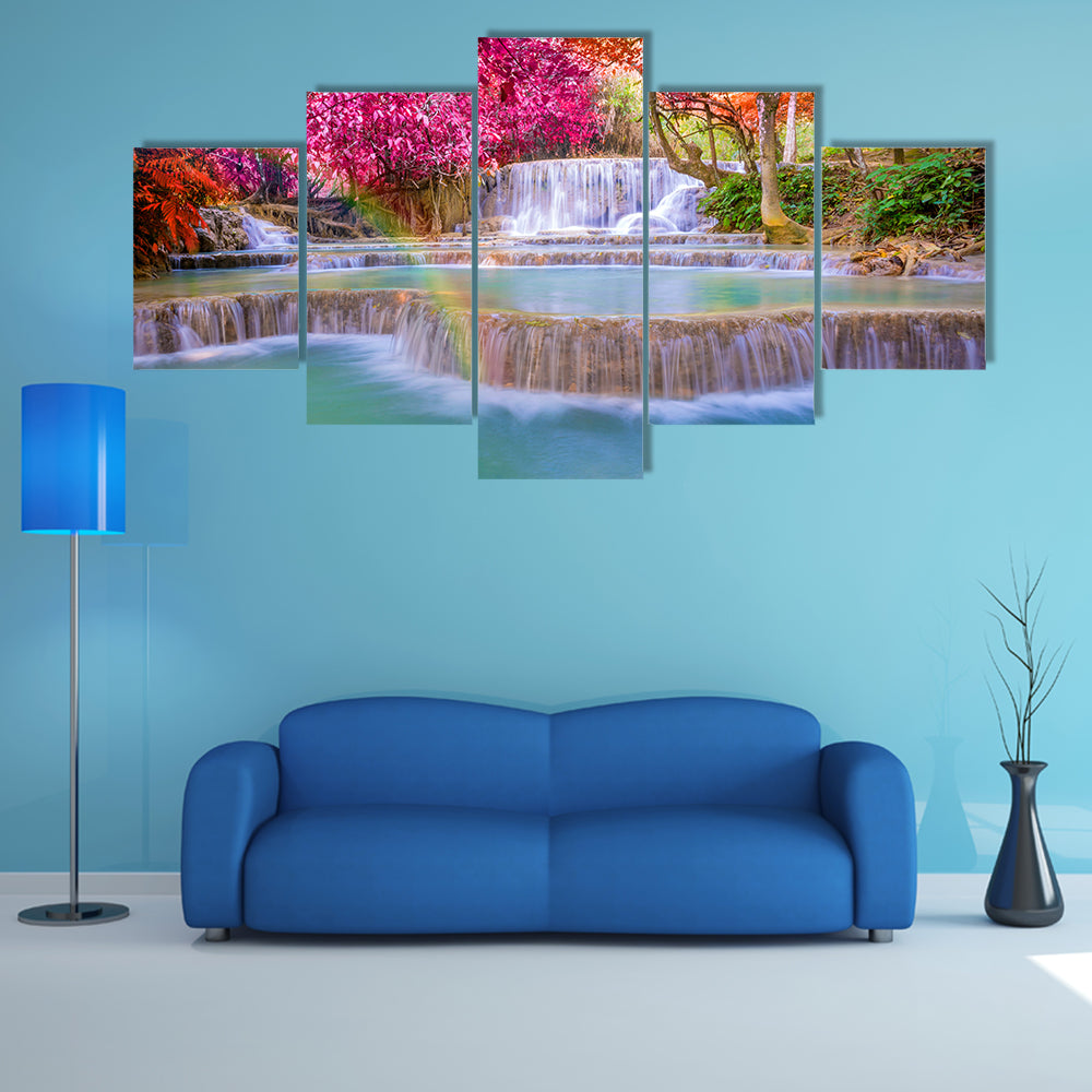 Tat Kuang Si Waterfalls at Luang prabang, Laos, multi panel canvas wall art