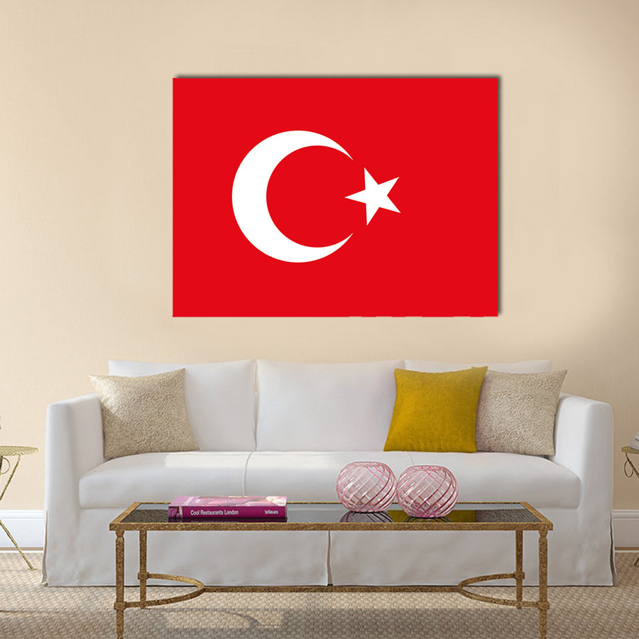 National flag of Turkey Multi panel canvas wall art