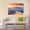 Colorful autumn sunrise in the Carpathian mountains Multi panel canvas wall art