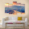 Colorful autumn sunrise in the Carpathian mountains Multi panel canvas wall art