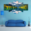 A Fantastic summer morning on Lungerersee lake multi panel canvas wall art