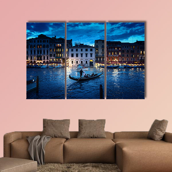 Grand Canal in sunset time, Venice, Italy multi panel canvas wall art