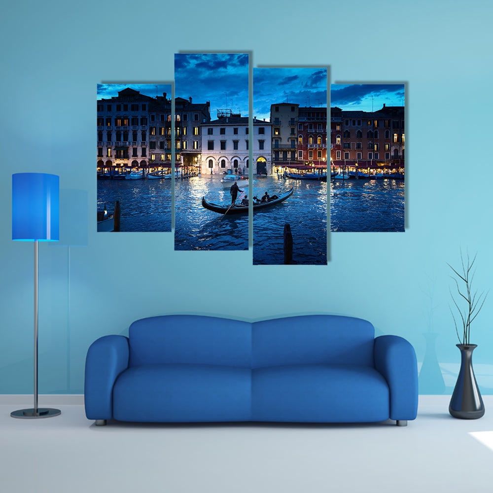 Grand Canal in sunset time, Venice Italy multi panel canvas wall art