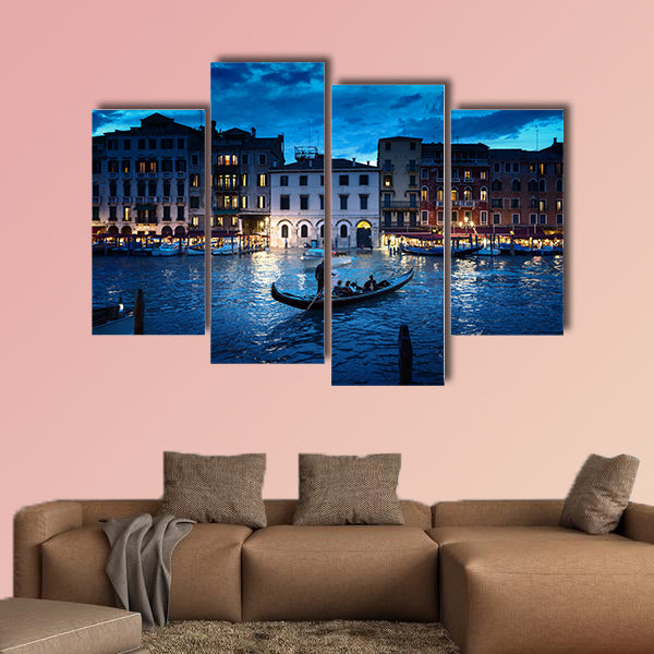 Grand Canal in sunset time, Venice, Italy multi panel canvas wall art