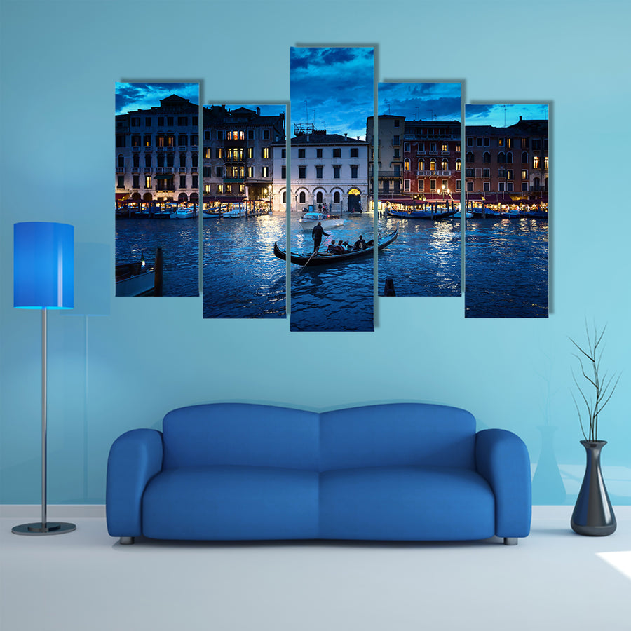 Grand Canal in sunset time, Venice Italy multi panel canvas wall art