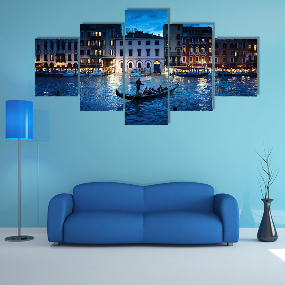 Grand Canal in sunset time, Venice Italy multi panel canvas wall art