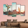 Big Ben seen from Westminster Bridge, London multi panel canvas wall art