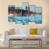 Central Park winter at night with skyscrapers Multi panel canvas wall art