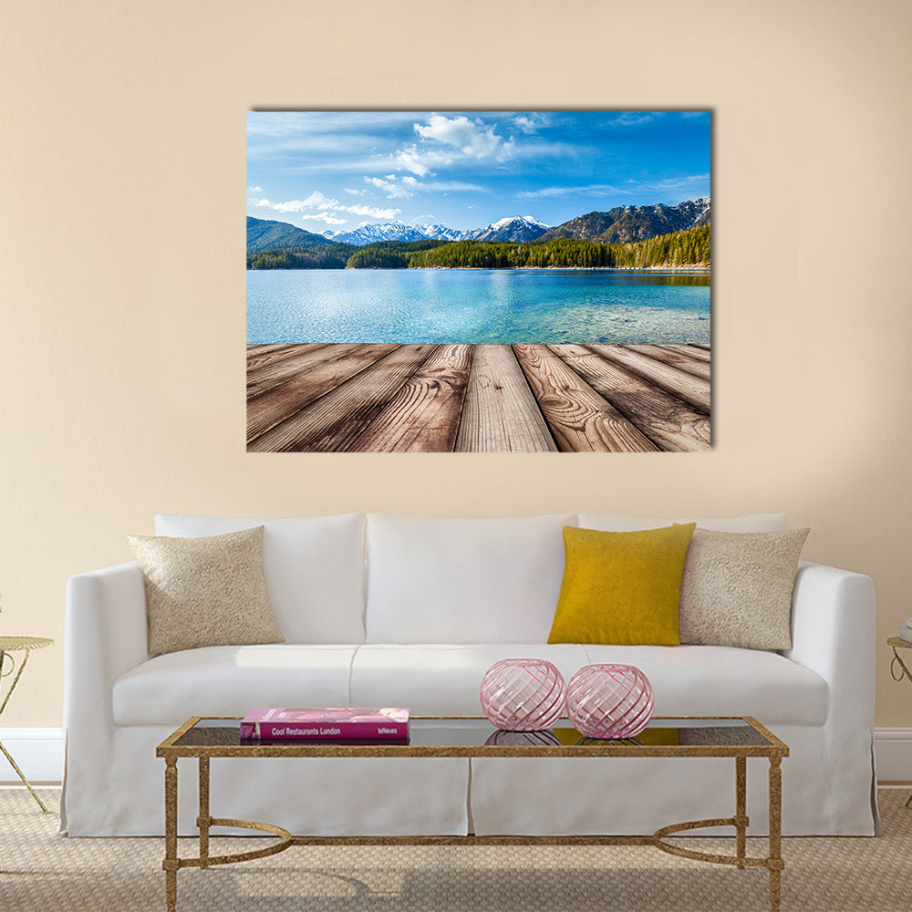 Wooden planks European nature background multi panel canvas wall art