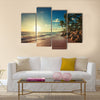 Landscape of paradise tropical island beach, sunrise shot Multi panel canvas wall art