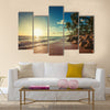 Landscape of paradise tropical island beach, sunrise shot Multi panel canvas wall art