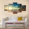 Landscape of paradise tropical island beach, sunrise shot Multi panel canvas wall art