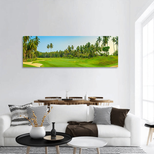 Golf course on Koh Samui panoramic canvas wall art