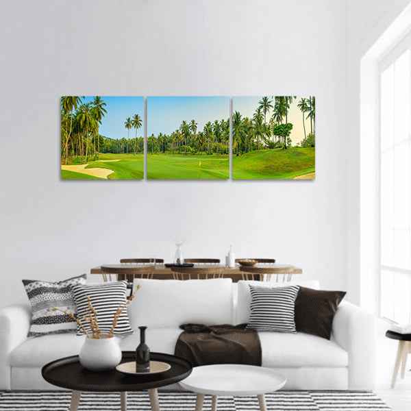 Golf course on Koh Samui panoramic canvas wall art