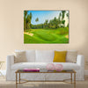 Panorama of golf course on Koh Samui Multi Panel Canvas Wall Art