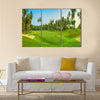 Panorama of golf course on Koh Samui Multi Panel Canvas Wall Art