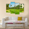 Panorama of golf course on Koh Samui Multi Panel Canvas Wall Art