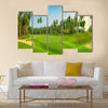 Panorama of golf course on Koh Samui Multi Panel Canvas Wall Art