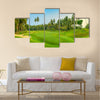 Panorama of golf course on Koh Samui Multi Panel Canvas Wall Art