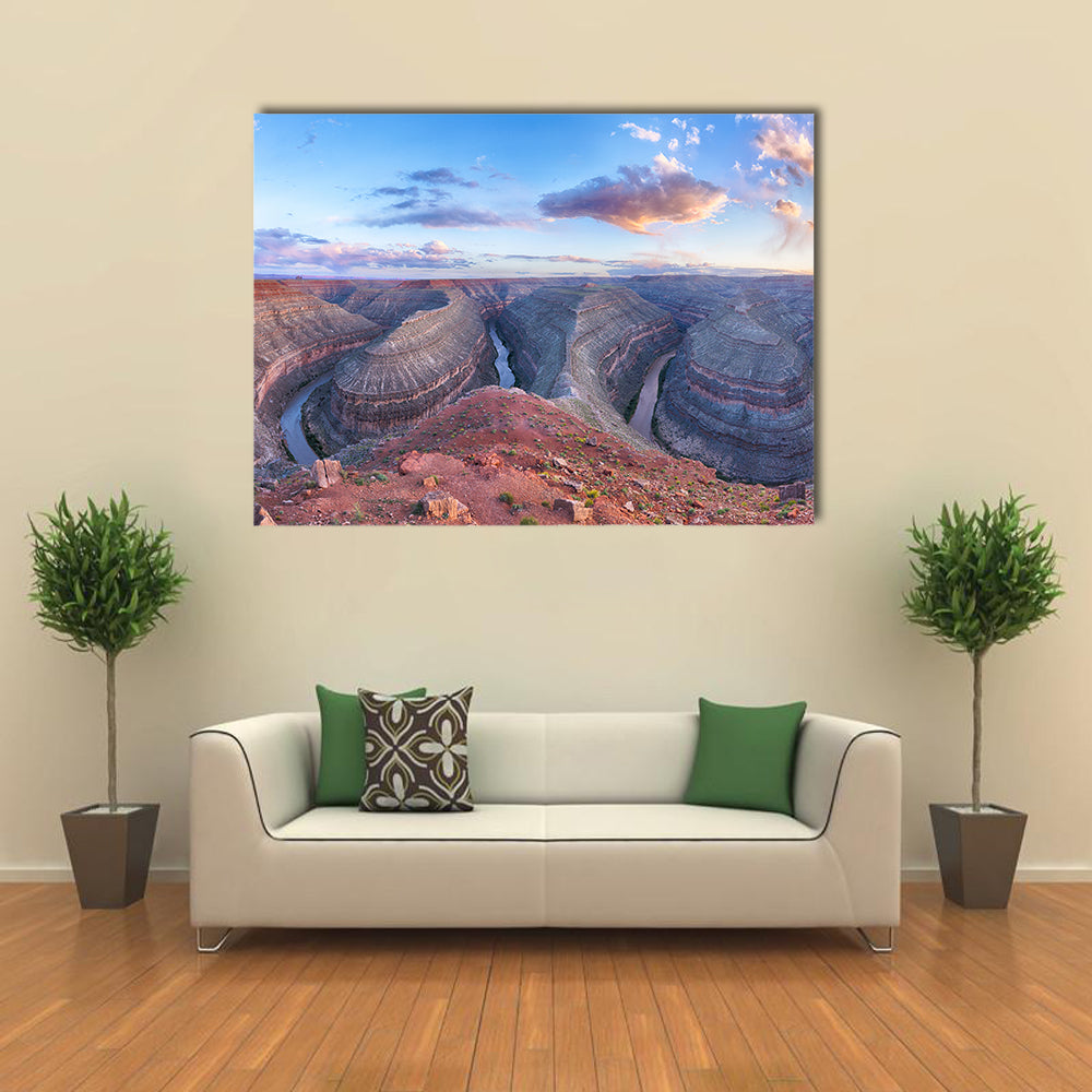Goosenecks are a famous entrenched meanders on San Juan river multi panel canvas wall art