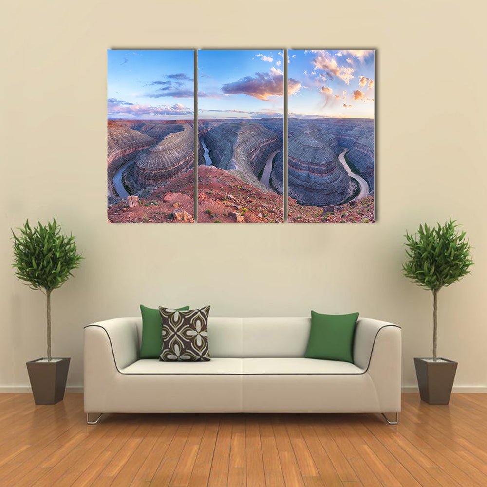 Goosenecks are a famous entrenched meanders on San Juan river multi panel canvas wall art