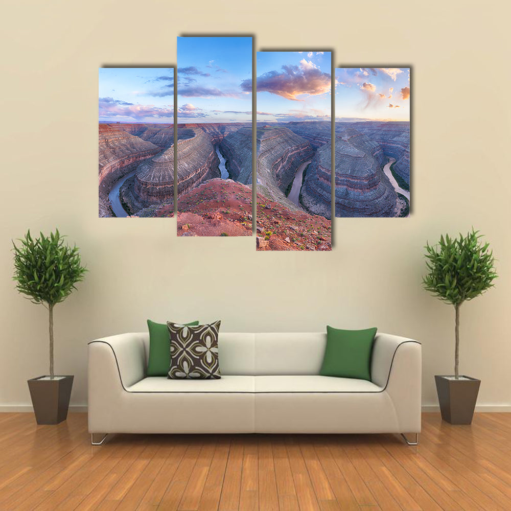 Goosenecks are a famous entrenched meanders on San Juan river multi panel canvas wall art