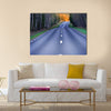 Winding rural asphalt road  Sweden multi panel canvas wall art