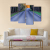 Winding rural asphalt road  Sweden multi panel canvas wall art