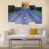 Winding rural asphalt road  Sweden multi panel canvas wall art