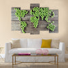 World map made form green peas Multi panel canvas wall art