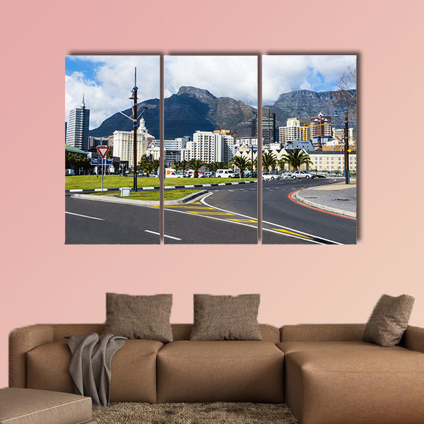 Cape Town skyline with Table Mountain multi panel canvas wall art