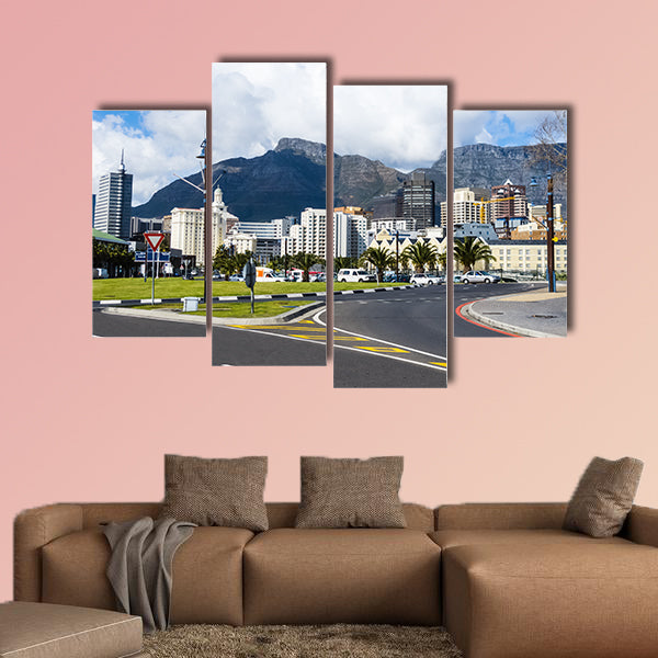 Cape Town skyline with Table Mountain multi panel canvas wall art