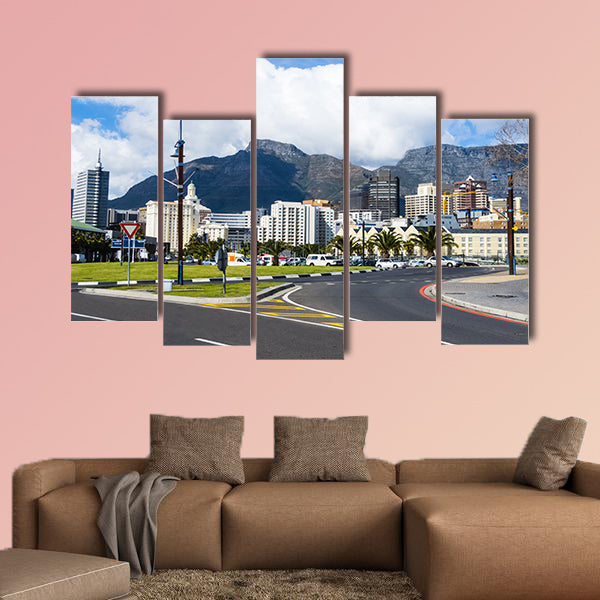 Cape Town skyline with Table Mountain multi panel canvas wall art