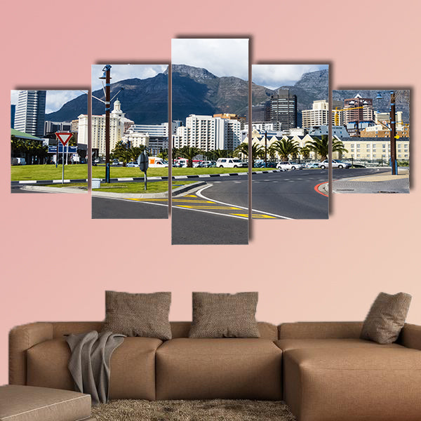 Cape Town skyline with Table Mountain multi panel canvas wall art