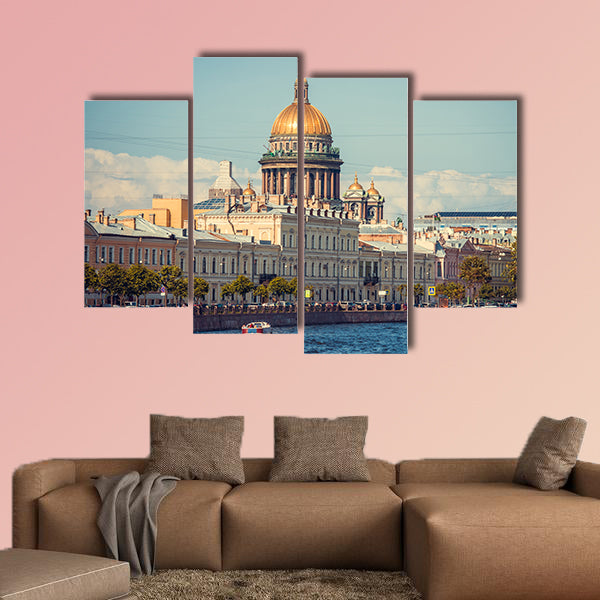 The dome of St Isaac's Cathedral in Saint Petersburg, Russia wall art