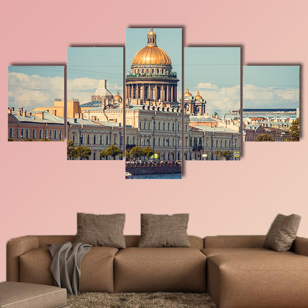 The dome of St Isaac's Cathedral in Saint Petersburg, Russia wall art