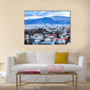 Beautiful aerial view of Reykjavik city, Iceland multi panel canvas wall art