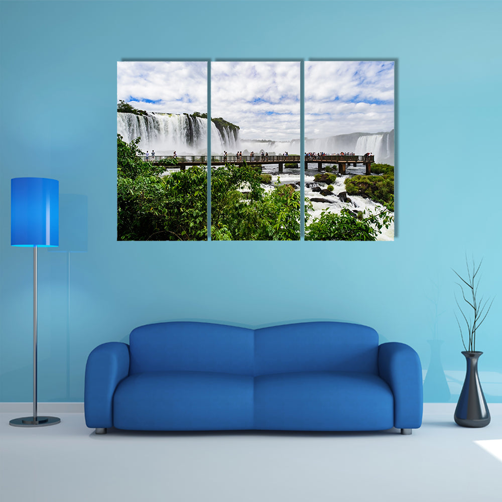 The Iguazu waterfall, Brazil Multi Panel Canvas Wall Art