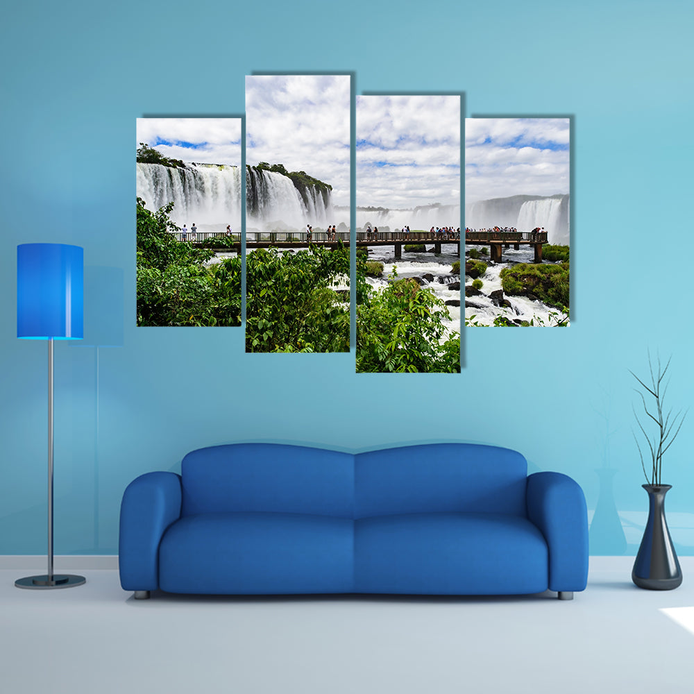 The Iguazu waterfall, Brazil Multi Panel Canvas Wall Art