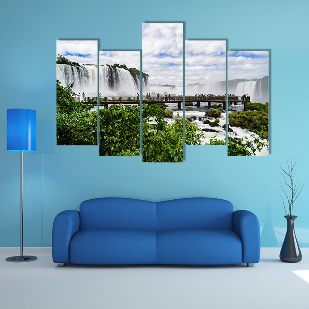 The Iguazu waterfall, Brazil Multi Panel Canvas Wall Art