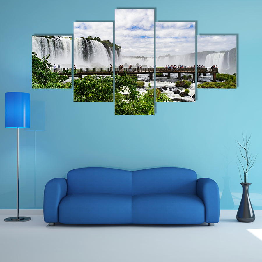 The Iguazu waterfall, Brazil Multi Panel Canvas Wall Art