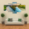 Scene Of Sunset Over Rhone And Arve River, Geneva, Switzerland, Multi Panel Canvas Wall Art