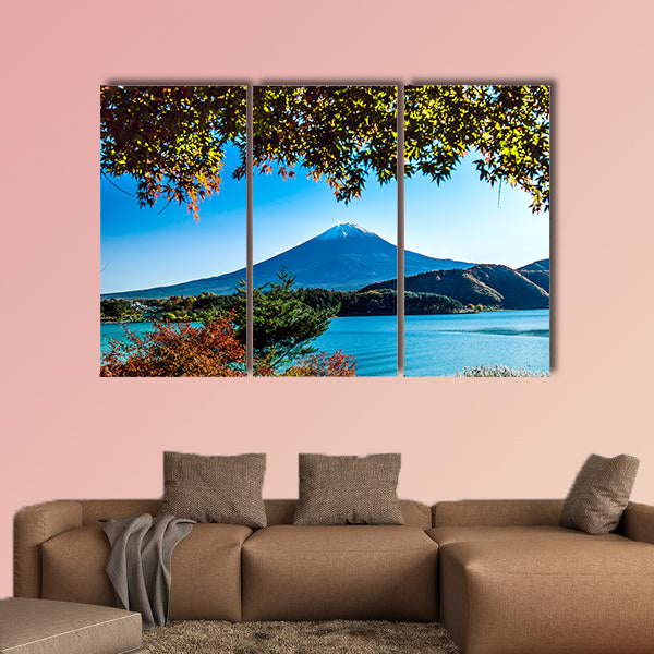 Mt. Fuji in autumn multi panel canvas wall art